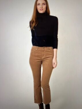 Ann Mashburn Corduroy Flare Cropped 5 Pocket Pant   NWOT